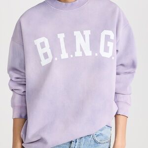 Anine Bing lavender sweatshirt XL